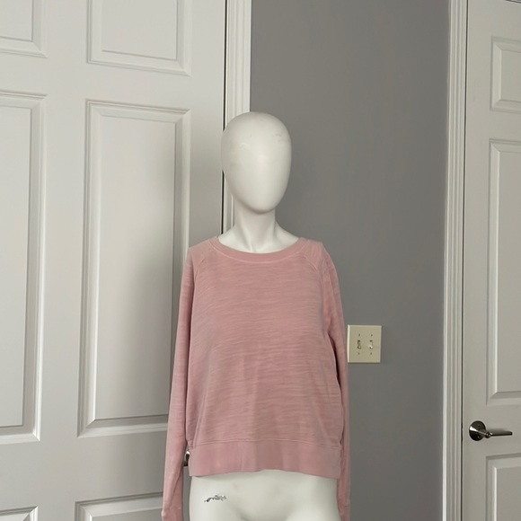 J. Crew Pink Crew Neck Sweatshirt - Picture 2 of 8